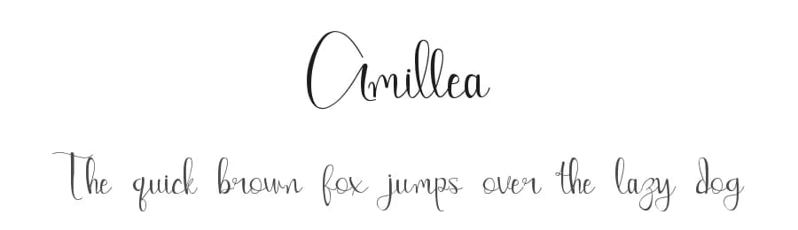 Amillea by Alif Ryan Zulfikar — Script Handwritten Font