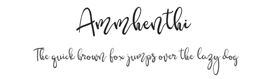 Ammhenthi by Pineungtype Missinklab — Script Handwritten Font