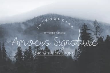 Amoera Signature Font by hidayart94 — Script Handwritten Font — thumbnail 1