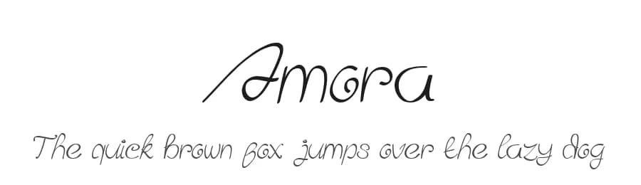 Amora by Kong Font — Script Handwritten Font