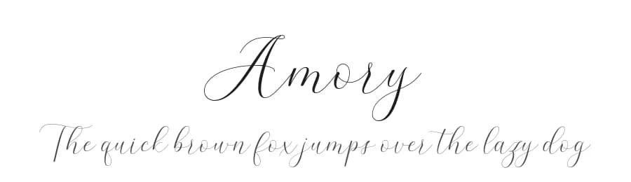 Amory by Zikril lah — Script Handwritten Font