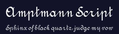 Amptmann Script by Peter Wiegel — Script Handwritten Font — thumbnail 2