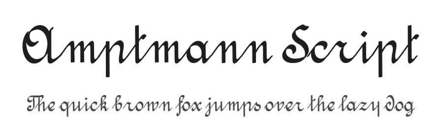 Amptmann Script by Peter Wiegel — Script Handwritten Font