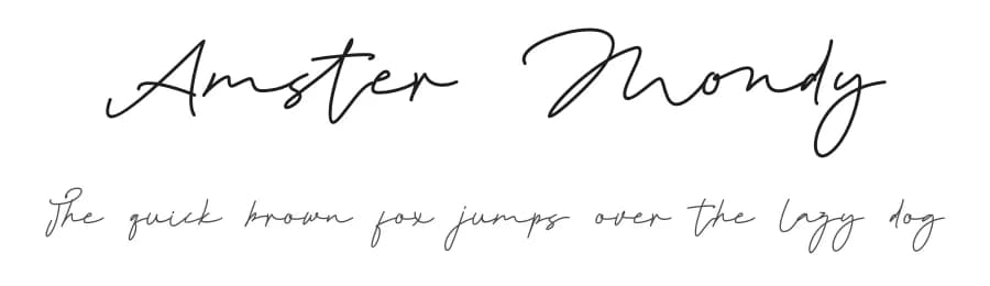 Amster Mondy by GFR Creative — Script Handwritten Font — preview 1