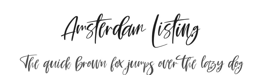 Amsterdam Listing by Perspectype Studio - Letterena.com — Script Handwritten Font