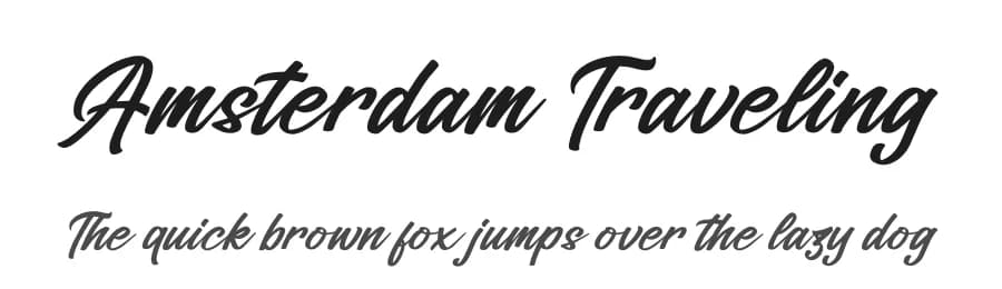 Amsterdam Traveling by Perspectype Studio - Letterena.com — Script Handwritten Font