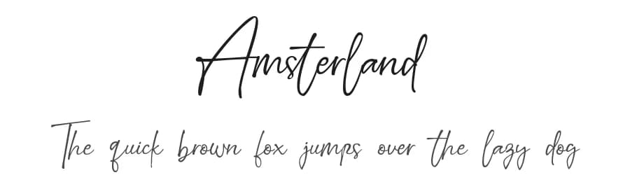 Amsterland by Zeenesia Studio — Script Handwritten Font