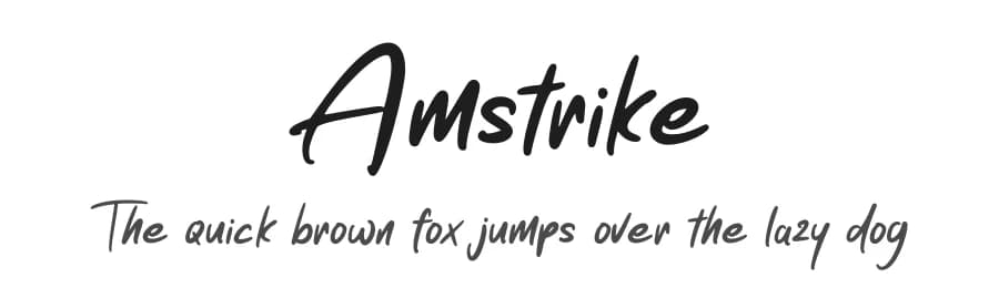 Amstrike by Lettersiro Studio — Script Handwritten Font