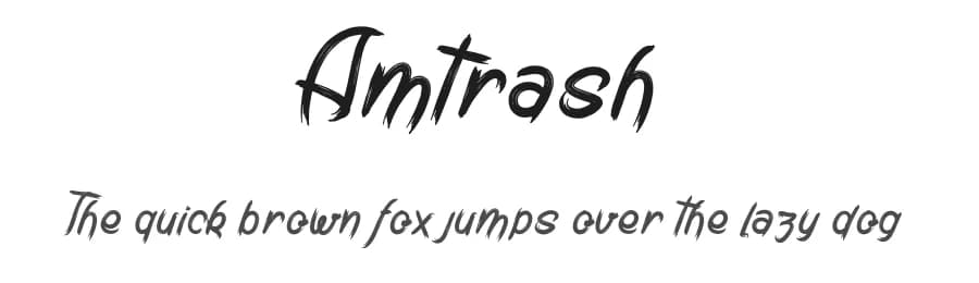 Amtrash by dcoxy - Greg Medina — Script Handwritten Font