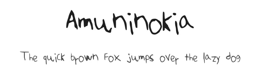 Amuninokia by Antoine Boucher — Script Handwritten Font