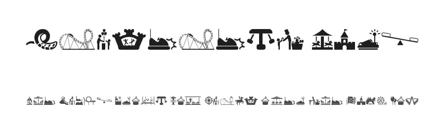 Amusement Park by Woodcutter — Dingbats Font