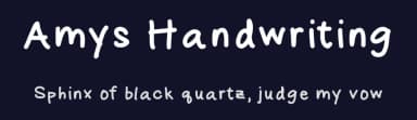 Amys Handwriting by Ann Bennett — Script Handwritten Font — thumbnail 2