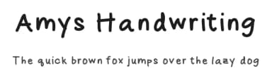 Amys Handwriting by Ann Bennett — Script Handwritten Font — thumbnail 1