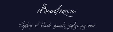 Anachronism by Aly K. Salazar — Script Handwritten Font — thumbnail 2