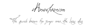 Anachronism by Aly K. Salazar — Script Handwritten Font — thumbnail 1