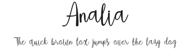 Analia by arepgunkell — Script Handwritten Font
