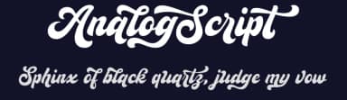 Analog Script by Måns Grebäck — Script Handwritten Font — thumbnail 2