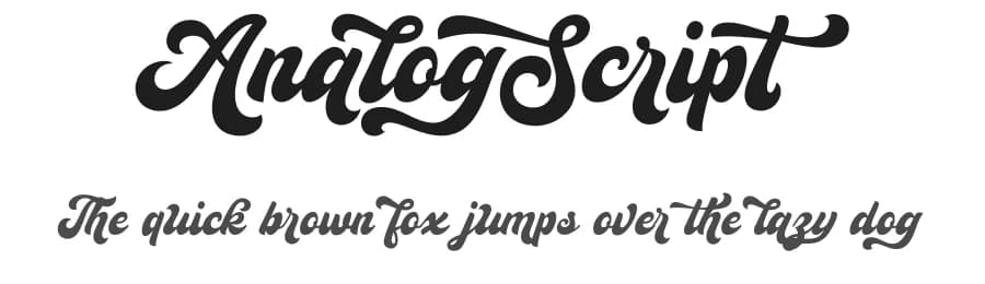 Analog Script by Måns Grebäck — Script Handwritten Font