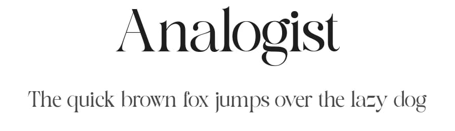 Analogist by Gatype — Serif Font
