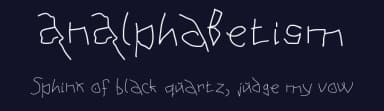 AnAlphaBetism by Manfred Klein — Script Handwritten Font — thumbnail 2