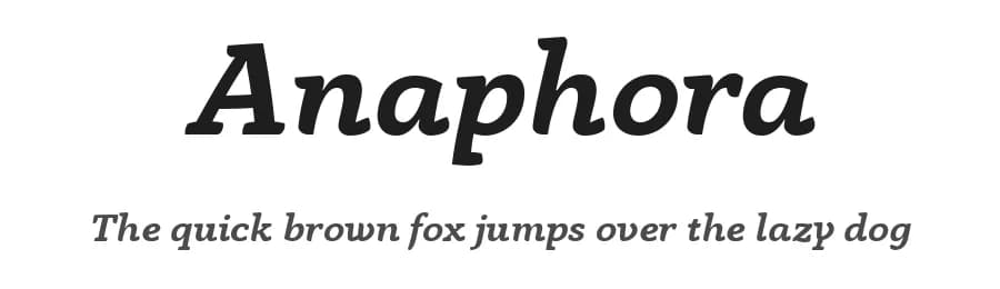 Anaphora by Zetafonts — Serif Font