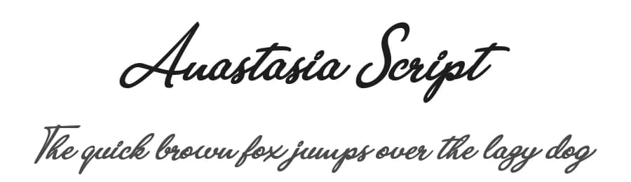 Anastasia Script by Billy Argel Fonts ® — Script Handwritten Font