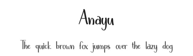 Anayu by Endri Sulistyawan — Script Handwritten Font