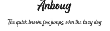 Anboug by Ahweproject — Script Handwritten Font — thumbnail 1