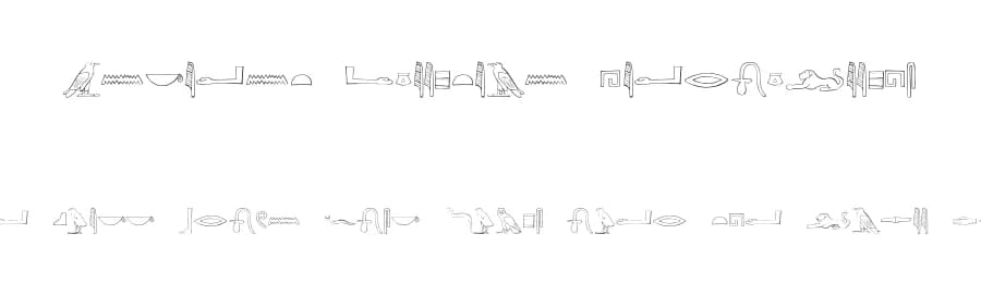 Ancient Egyptian Hieroglyphs by Lene Arensdorff — Dingbats Font