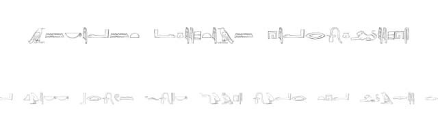 Ancient Egyptian Hieroglyphs by Lene Arensdorff — Dingbats Font