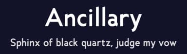 Ancillary by Philip Trammell — Sans Serif Font — thumbnail 2
