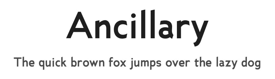 Ancillary by Philip Trammell — Sans Serif Font