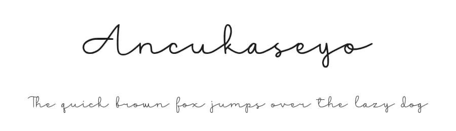 Ancukaseyo by Allouse Studio — Script Handwritten Font