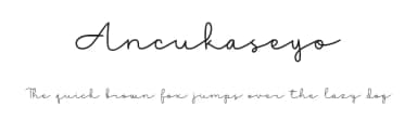 Ancukaseyo by Allouse Studio — Script Handwritten Font — thumbnail 1