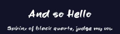 And so Hello by Roland Huse Design — Script Handwritten Font — thumbnail 2