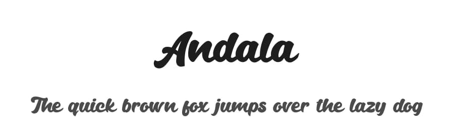 Andala by Auratype — Script Handwritten Font