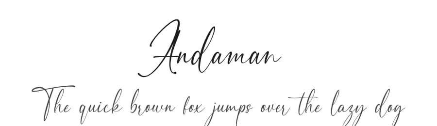 Andaman by Pen Culture — Script Handwritten Font