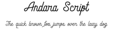 Andara Script by aqr typeface — Script Handwritten Font — thumbnail 1