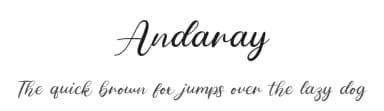 Andaray by MJType — Script Handwritten Font — thumbnail 1