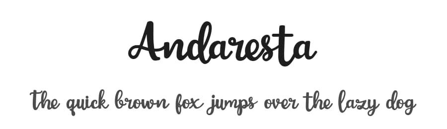 Andaresta by Almaz Studio — Script Handwritten Font