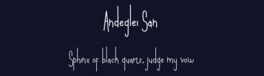 Andeglei San by Halim Antoni — Script Handwritten Font — thumbnail 2