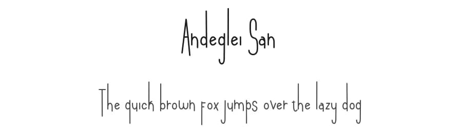 Andeglei San by Halim Antoni — Script Handwritten Font