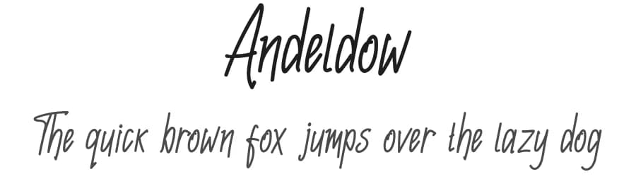 Andeldow by Mabhal Studio — Script Handwritten Font
