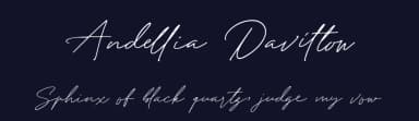 Andellia Davilton by Hanzel Space — Script Handwritten Font — thumbnail 2