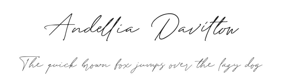 Andellia Davilton by Hanzel Space — Script Handwritten Font