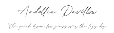 Andellia Davilton by Hanzel Space — Script Handwritten Font — thumbnail 1