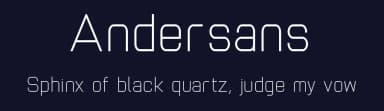 Andersans by Geronimo Font Studios — Sans Serif Font — thumbnail 2