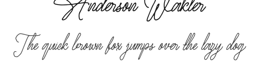 Anderson Wakler by Asd Studio — Script Handwritten Font — preview 1