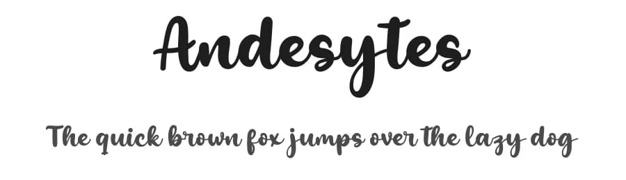 Andesytes by twinletter — Script Handwritten Font — preview 1