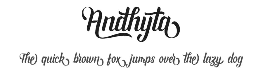 Andhyta by Nurf Designs — Script Handwritten Font